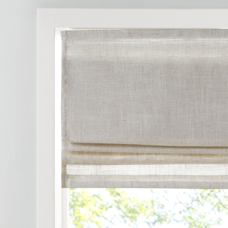 Madison Park Kyler Linen Blend Light Filtering Single Roman Shade &amp;amp; Reviews | Wayfair