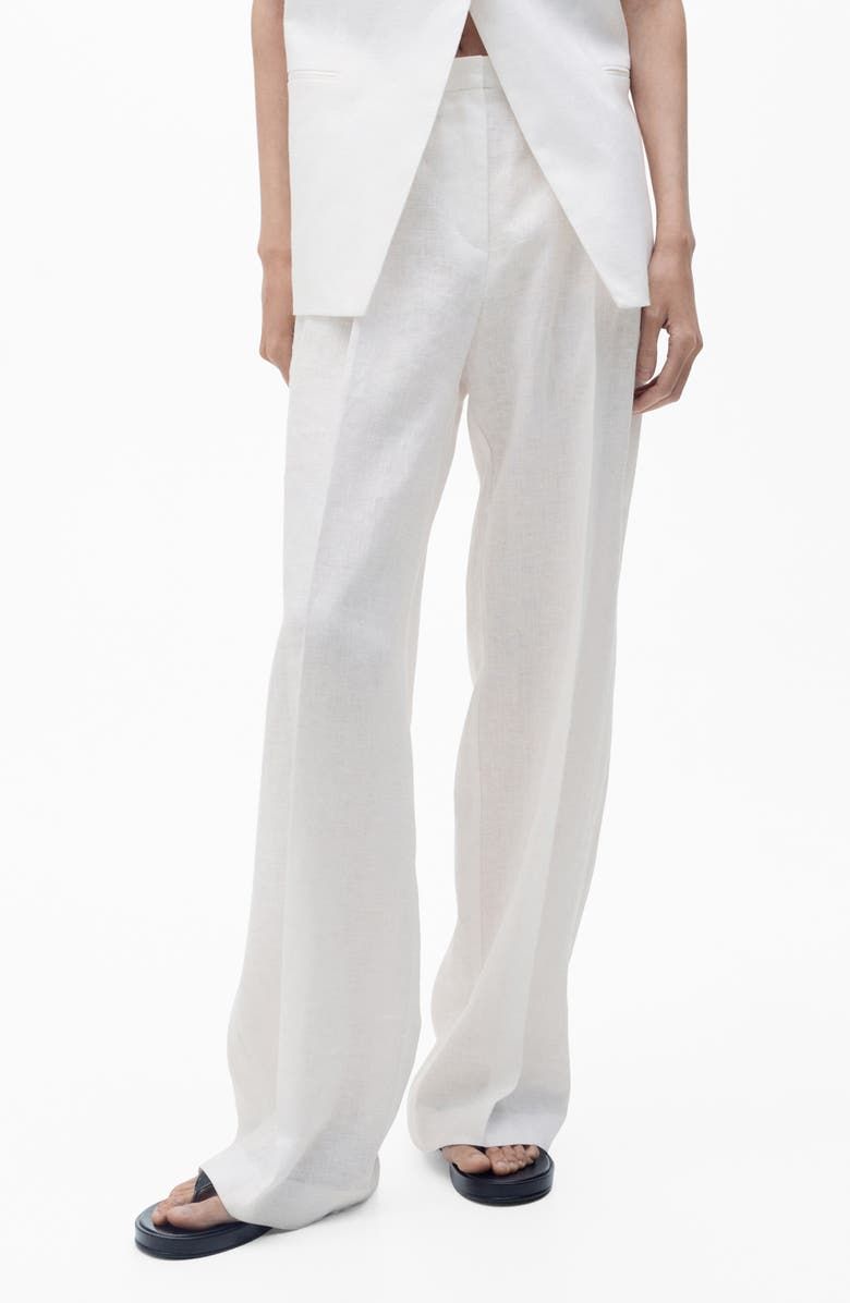 Straight Leg Linen Pants