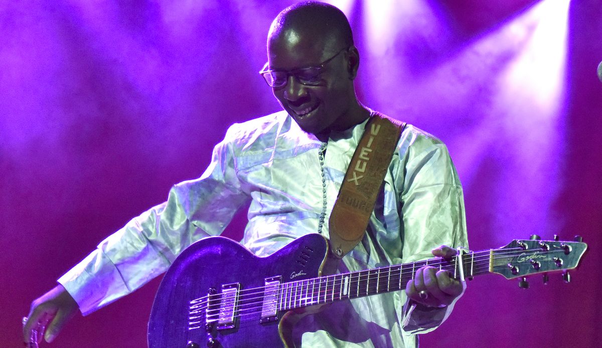 Vieux Farka Toure performs at the FORM Arcosanti 2019 at Arcosanti Urban Laboratory on May 12, 2019 in Arcosanti, Arizona