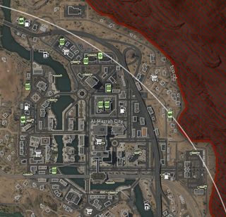 Warzone 2 map - map view of Al-Mazrah City