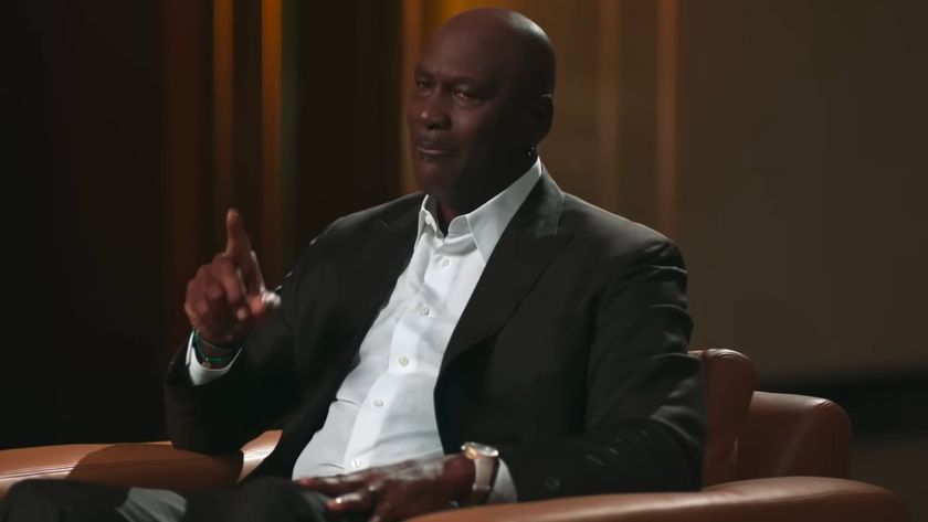 Michael Jordan makes a point on MJ: Insights into Excellence.