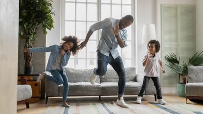 Family doing a walking workout