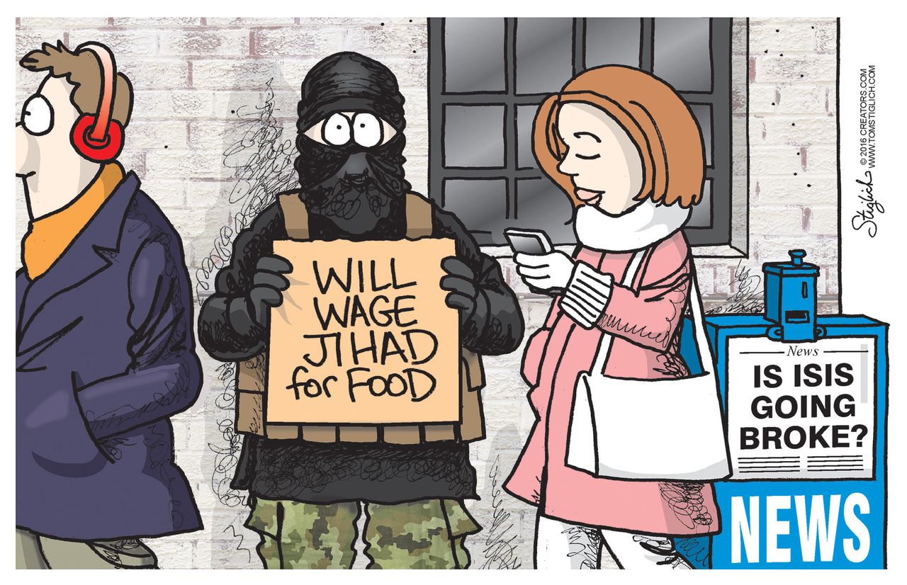 Editorial Cartoon World ISIS Funds