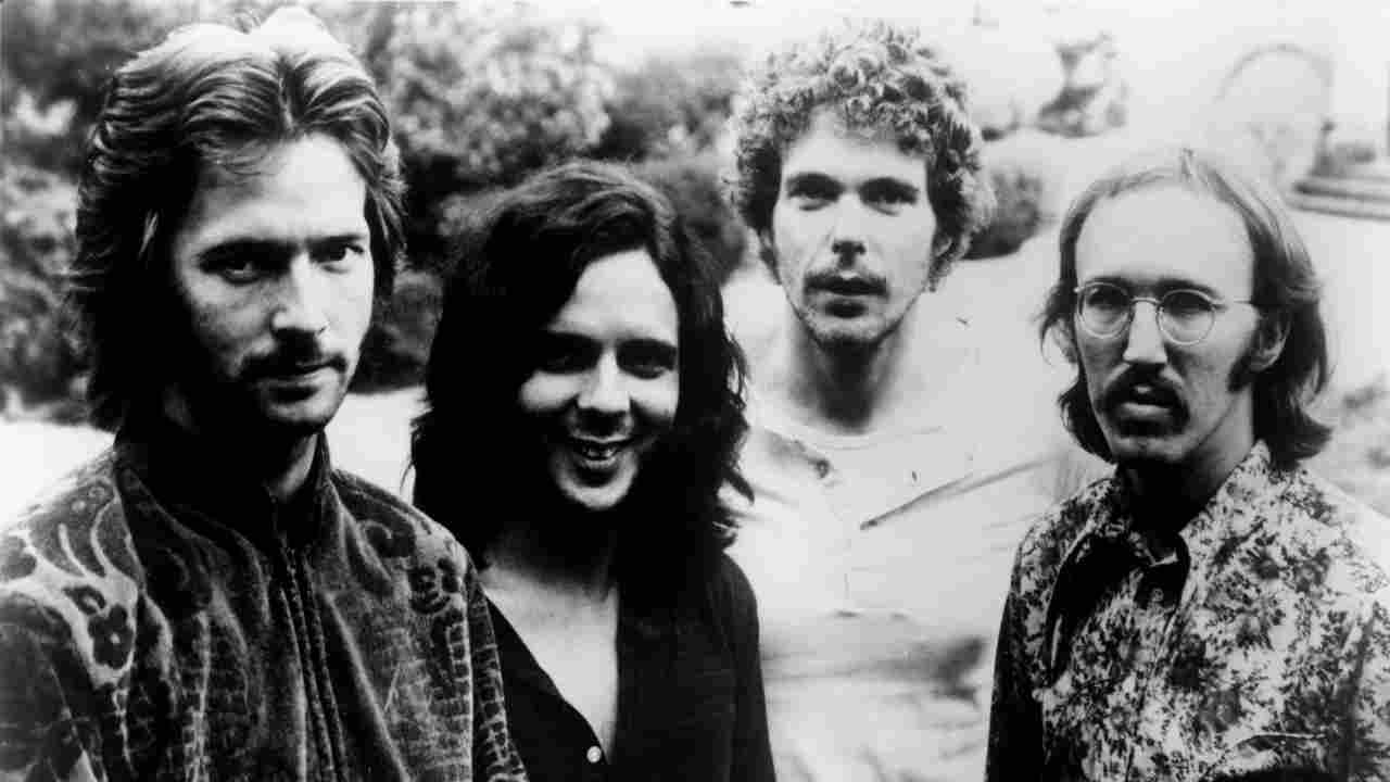 Derek &amp;amp; The Dominos posing for a photograph in the early 1970s