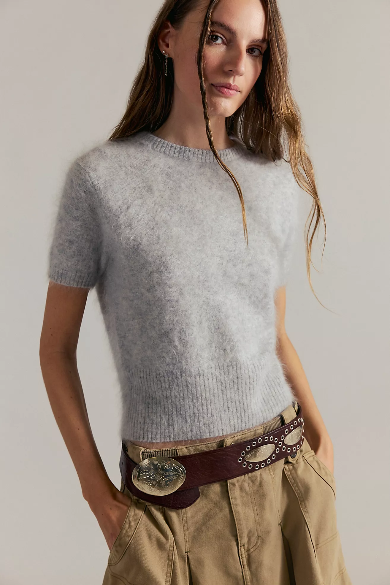 Belle Brushed Cashmere Tee