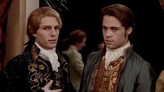 Tom Cruise and Brad Pitt, in Victorian vampire costumes, starred in Interview With the Vampire (1994).