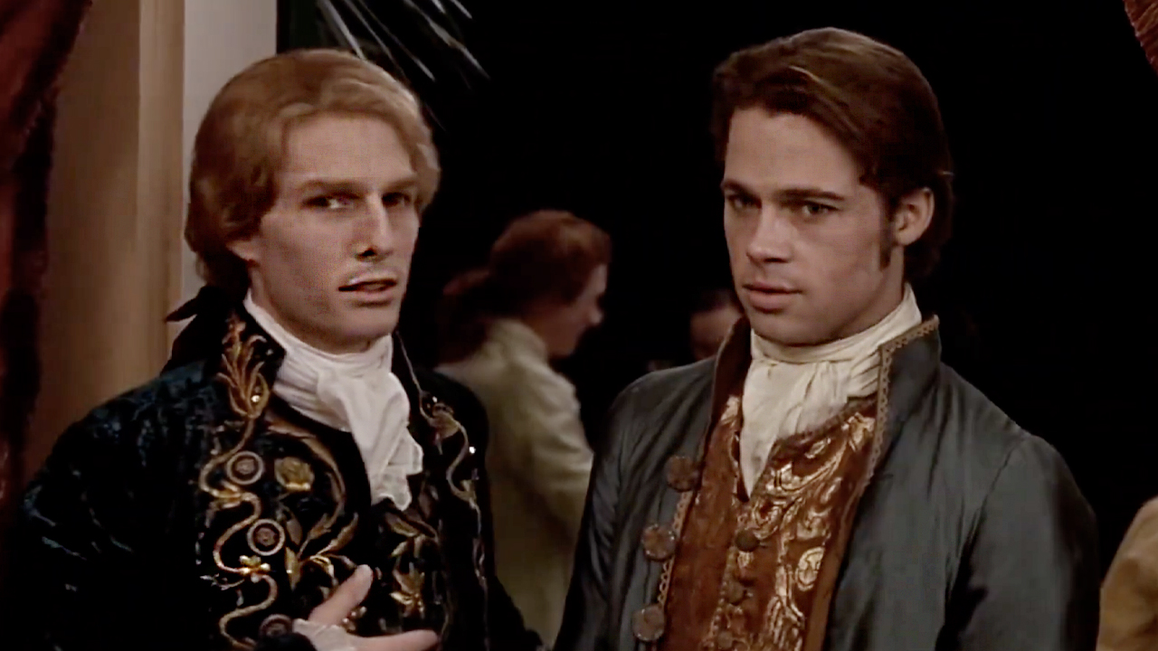Tom Cruise and Brad Pitt, in Victorian vampire costumes, starred in Interview With the Vampire (1994). 