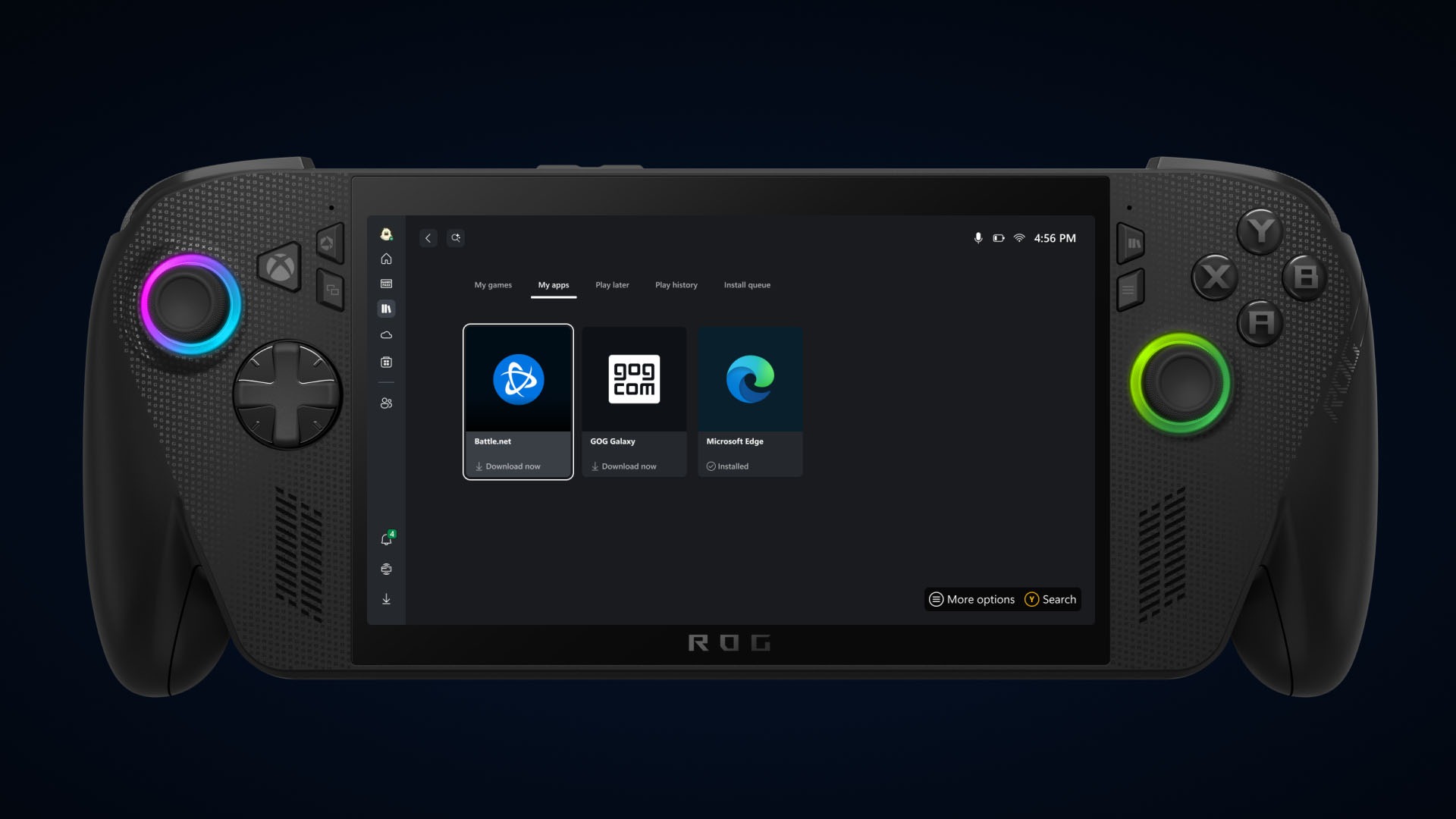 The Xbox PC app on the Xbox Ally