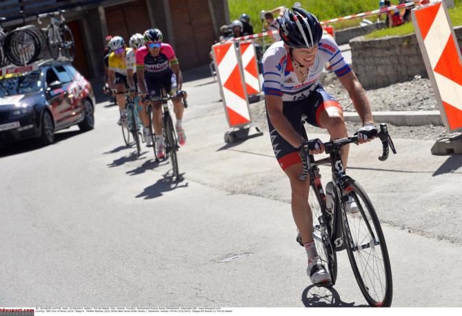 Mathias Frank (IAM Cycling) tests his legs