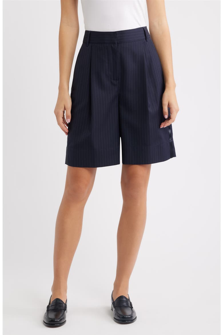 Pinstriped Bermuda Shorts
