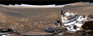 A second, 650-million-pixel panorama captured by NASA's Curiosity Mars rover between Nov. 24 and Dec. 1, 2019, shows more of the robot's body.