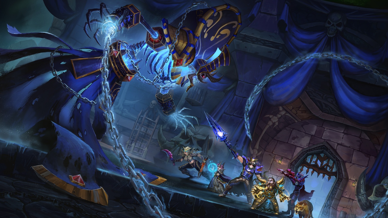 The Naxrammas Raid key art from WoW.