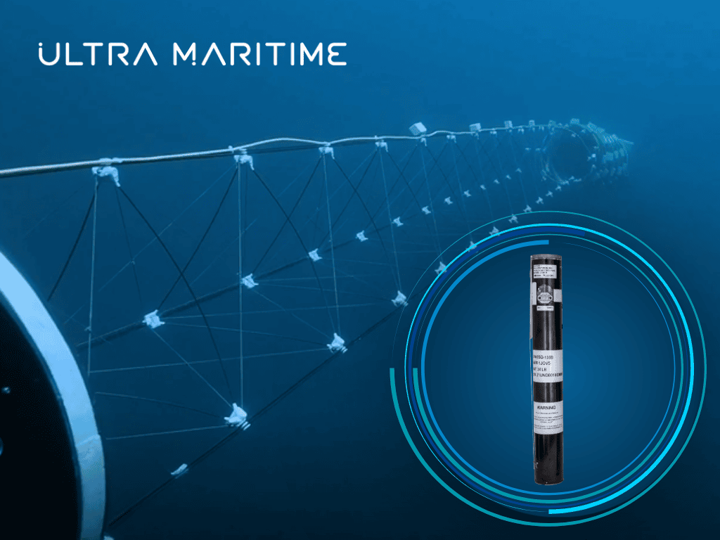 A render of Ultra Maritime's SSQ-125B and Sea Spear