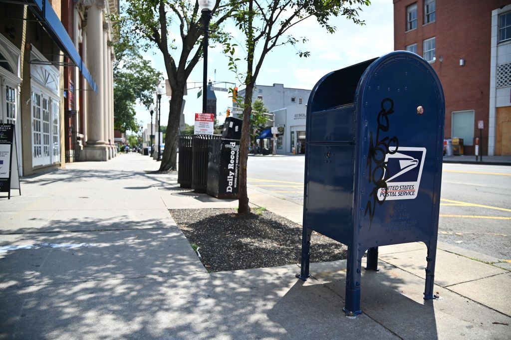 USPS collection box.