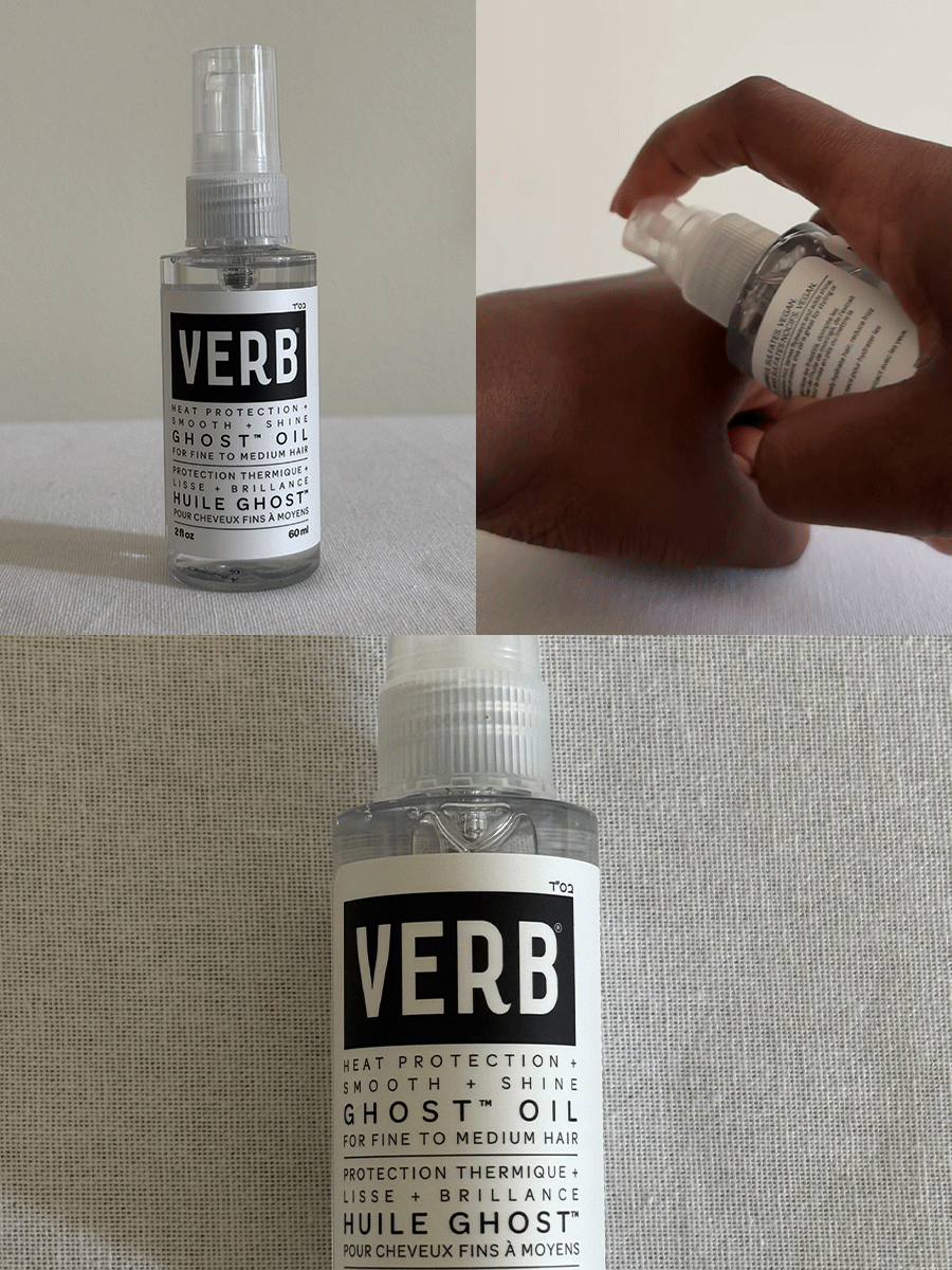 Associate beauty editor Maya Thomas testing Verb&#039;s Ghost Oil