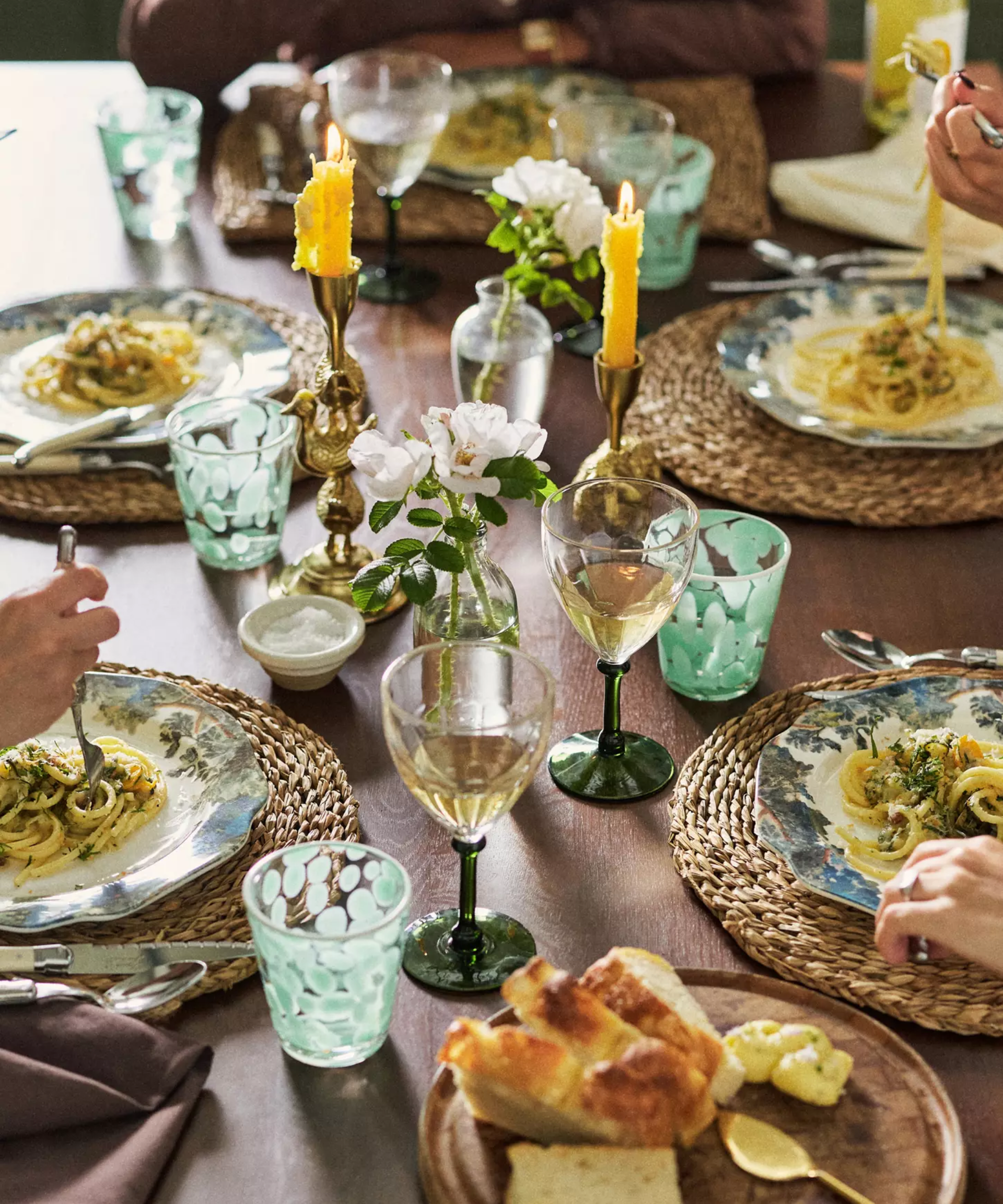 a tablescape with decor from Anthropologie