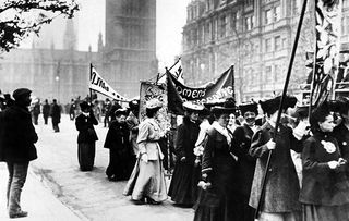 ET6GYD Suffragette demonstration in London, 21st March 1906.