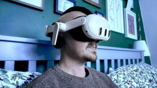 Meta Quest 3 being worn by person