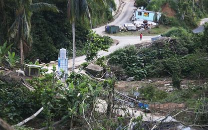 Hurricane Maria damage in Puerto Rico.