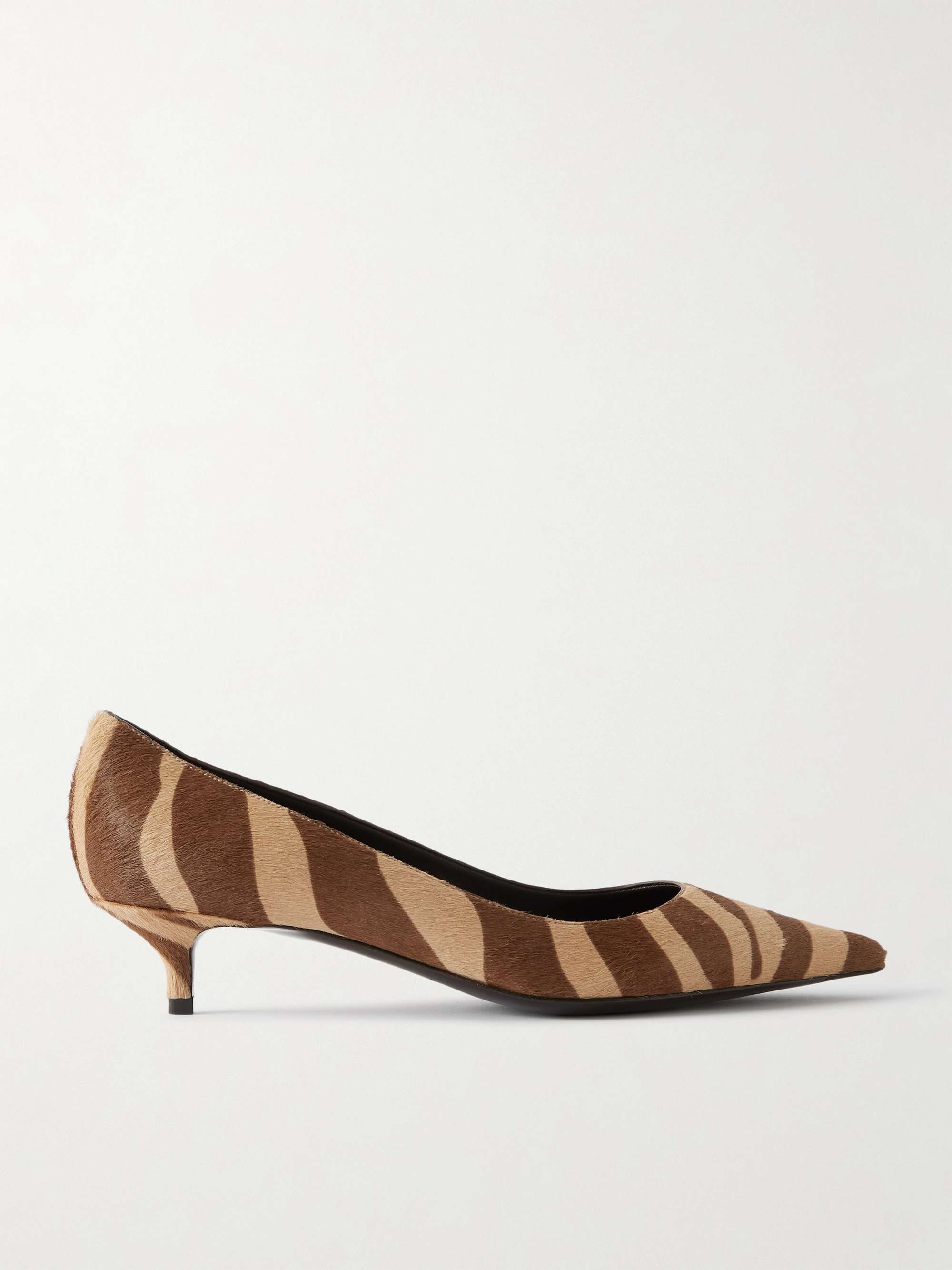 Amelia 30 Zebra-Print Calf Hair Pumps