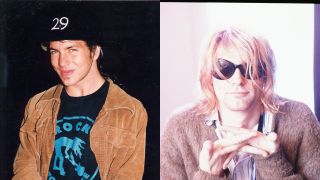 Kurt Cobain and Eddie Vedder in 1992