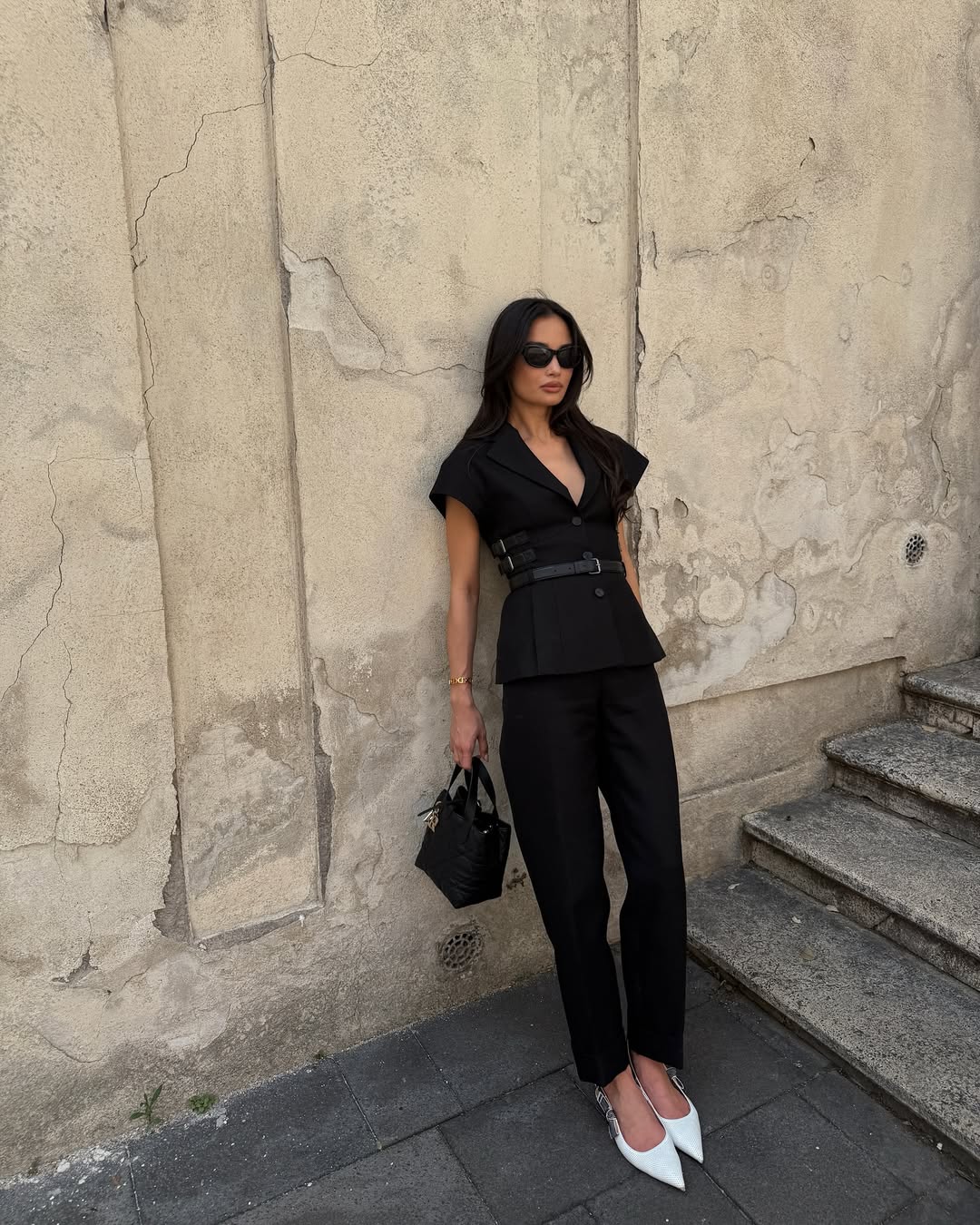Kelsey Merritt wearing cigarette pants.