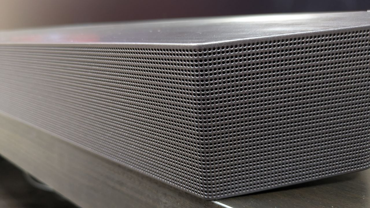 Samsung HW-Q990H front grille up-close