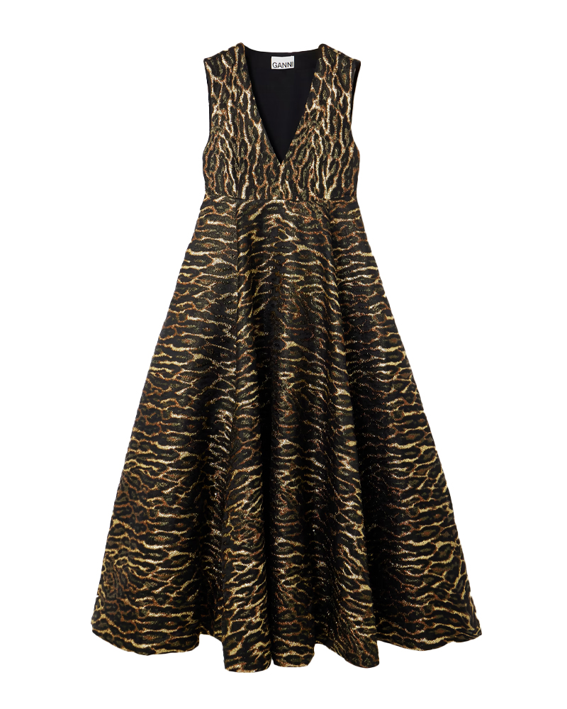 Black and gold dress