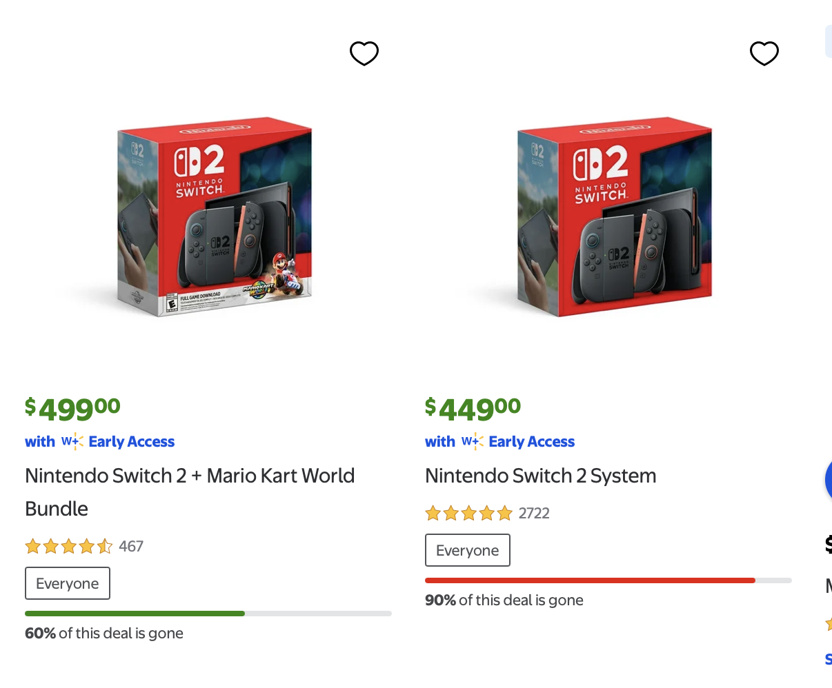 Nintendo Switch 2 stock at Walmart