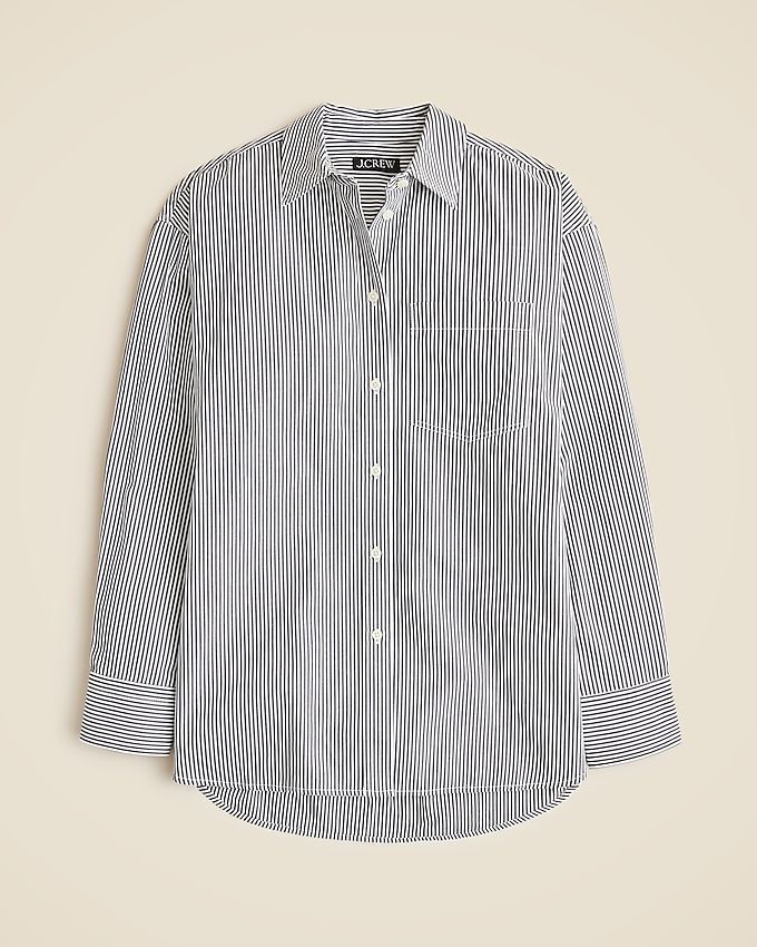 Étienne Oversized Shirt in Striped Cotton Poplin