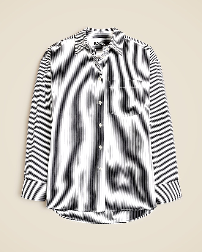 Étienne Oversized Shirt in Striped Cotton Poplin