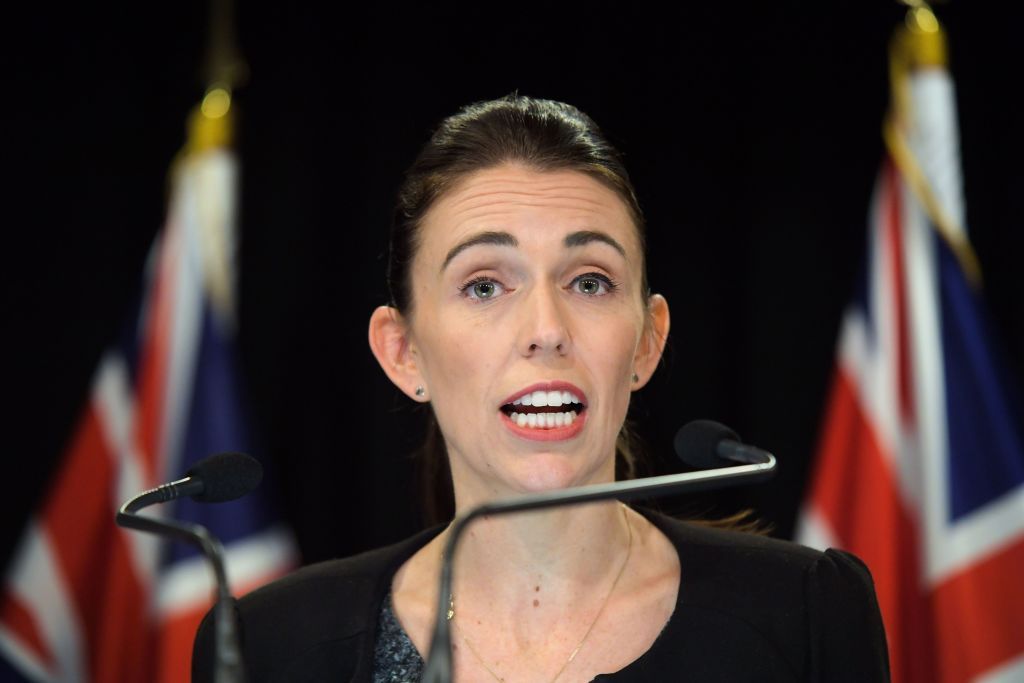 New Zealand Prime Minister Jacinta Arnden at press conference