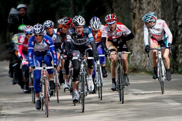 The breakaway knows the peloton is chasing them, and they kept driving the pace higher and higher up the mountain.