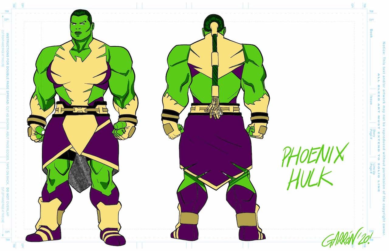 Avengers 'Enter the Phoenix' character designs by Javier Garr&oacute;n