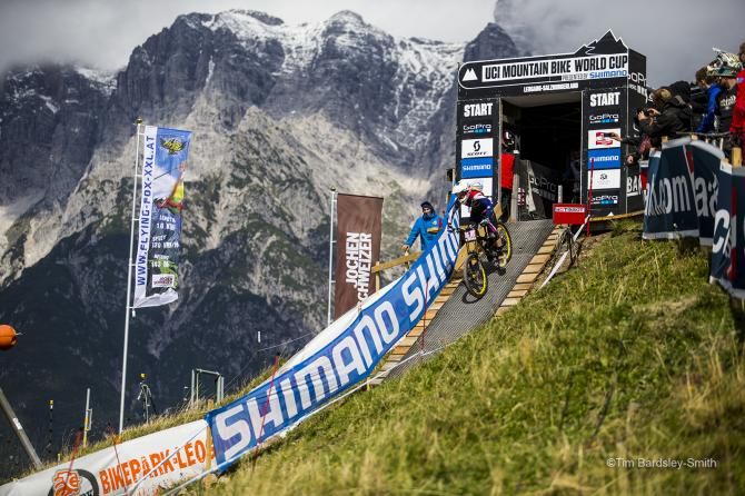 No time to enjoy the views in Leogang
