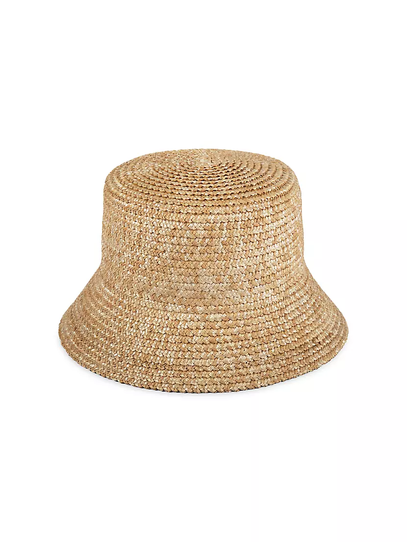 Crisscross Straw Bucket Hat