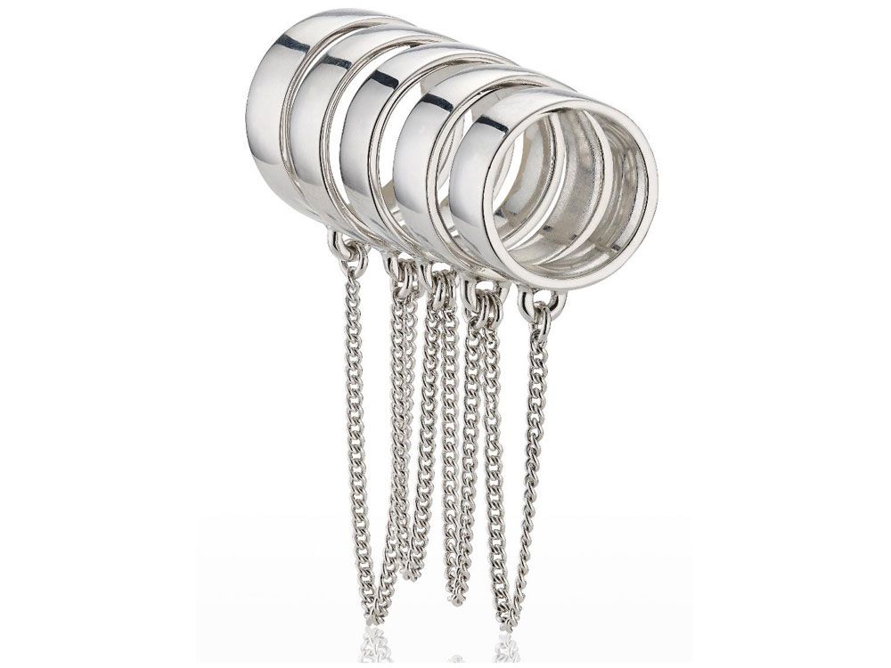 Eddie Borgo Five Fingers Chain Ring 