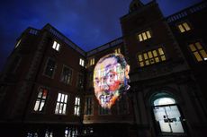 Dated: 11/01/2017An image of Martin Luther King Jr projected on to Newcastle University's Student Union to mark the start of Freedom City 2017, a year-long city-wide programme of diverse, tho