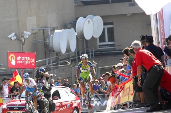 Vincenzo Nibali (Liquigas) finished just ahead of Ezequiel Mosquera.