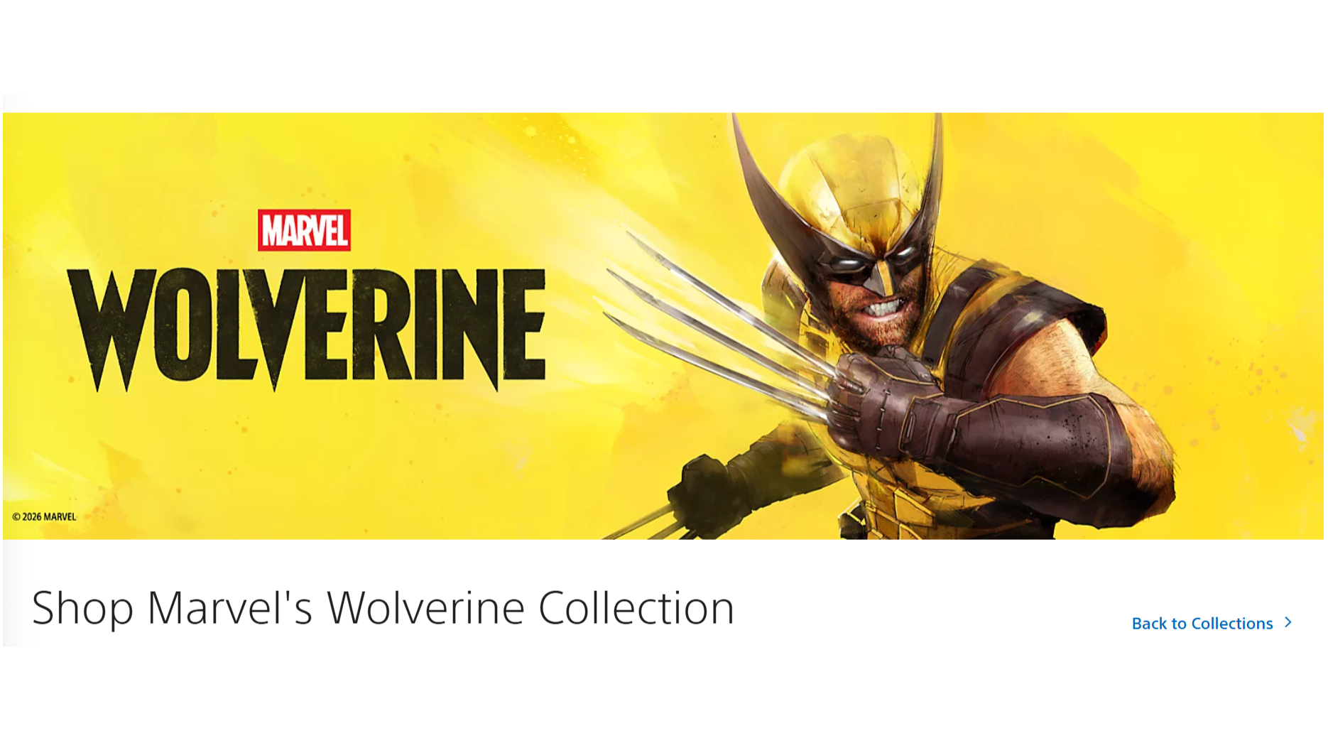 A screenshot of PS Direct's Marvel's Wolverine pre-order hub page