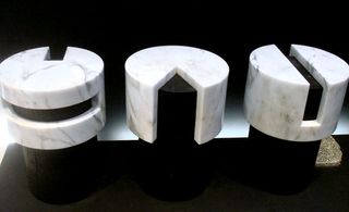 White marble effect pieces