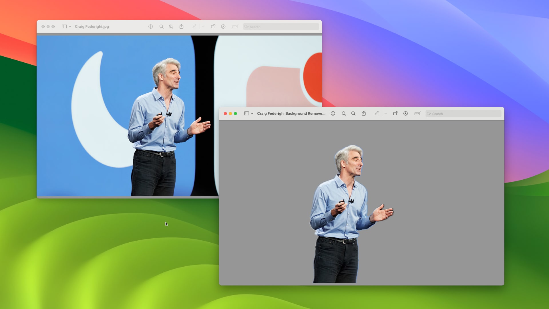 The Remove Background Quick Action in macOS.