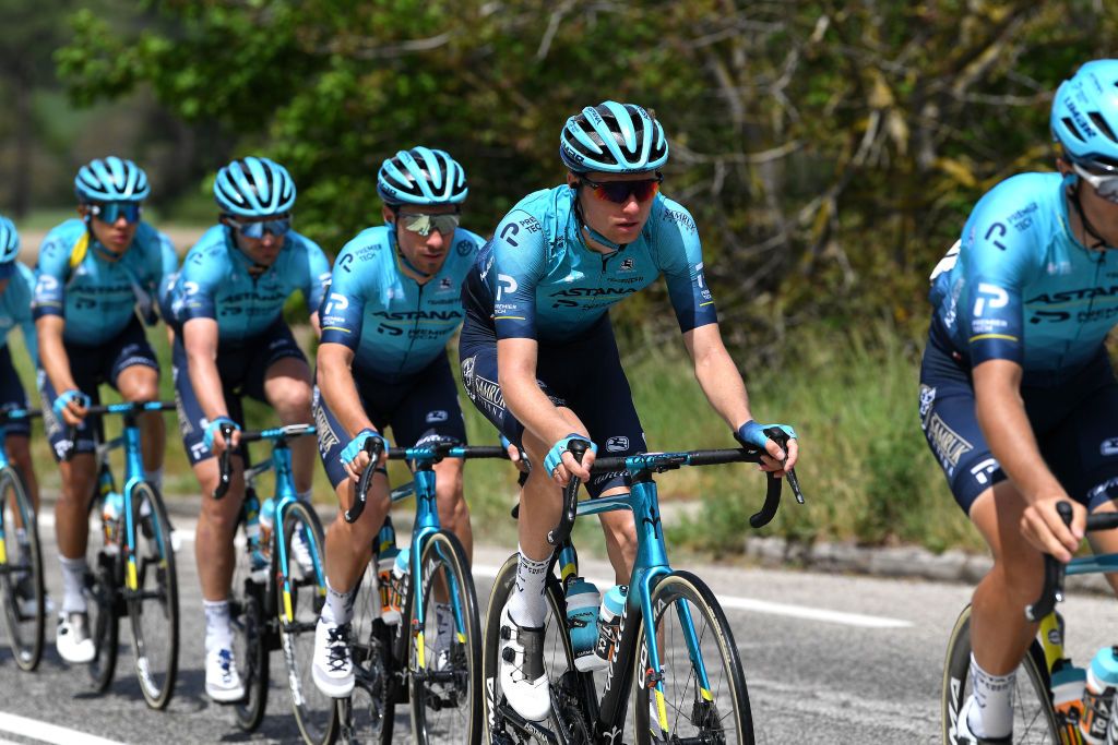 ASCOLI PICENO SAN GIACOMO ITALY MAY 13 Aleksander Vlasov of Russia and Team Astana Premier Tech during the 104th Giro dItalia 2021 Stage 6 a 160km stage from Grotte di Frasassi to Ascoli Piceno San Giacomo 1090m girodiitalia Giro UCIworldtour on May 13 2021 in Ascoli Piceno San Giacomo Italy Photo by Tim de WaeleGetty Images