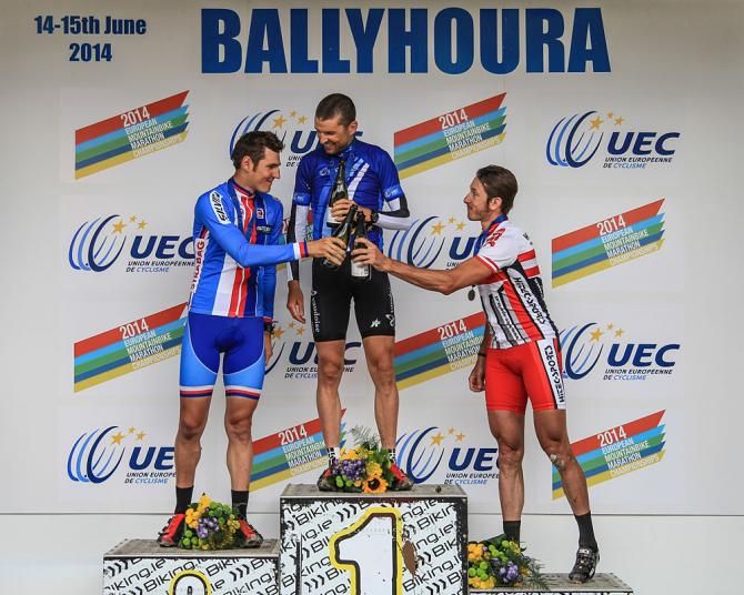 The men's podium