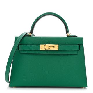 Hermes Epsom Mini Kelly Sellier 20 Vert Vertigo