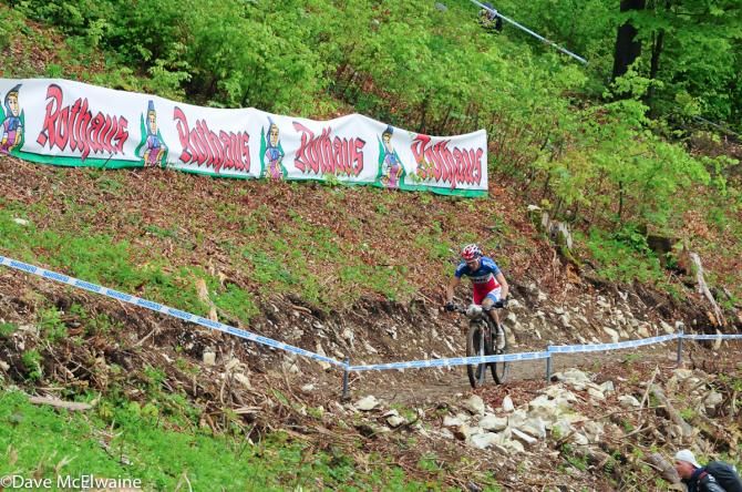 Julien Absalon (BMC Mountain Bike Team) with a massive lead on lap three