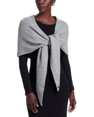 V Solid Knit Triangle Scarf