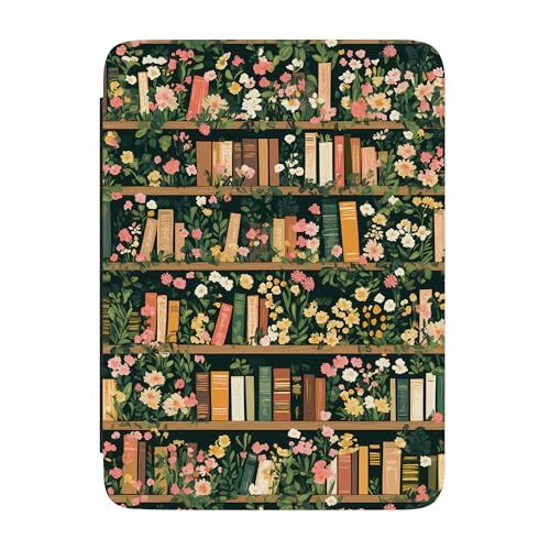 Floral Library 'Book Nook' vegan leather case with hand strap