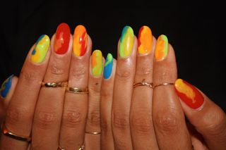 @imarninails colourful manicure