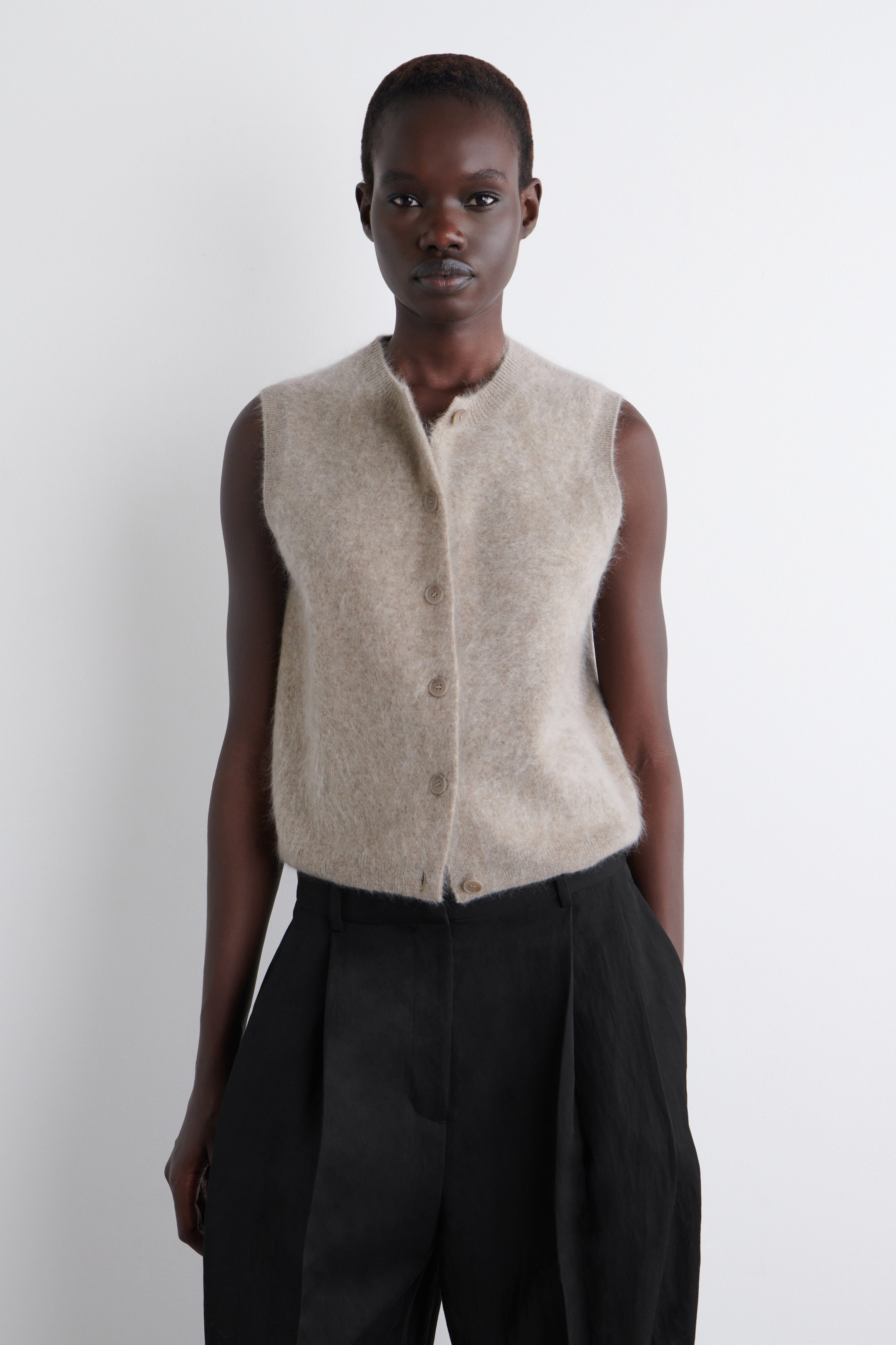 Brushed-Cashmere Vest